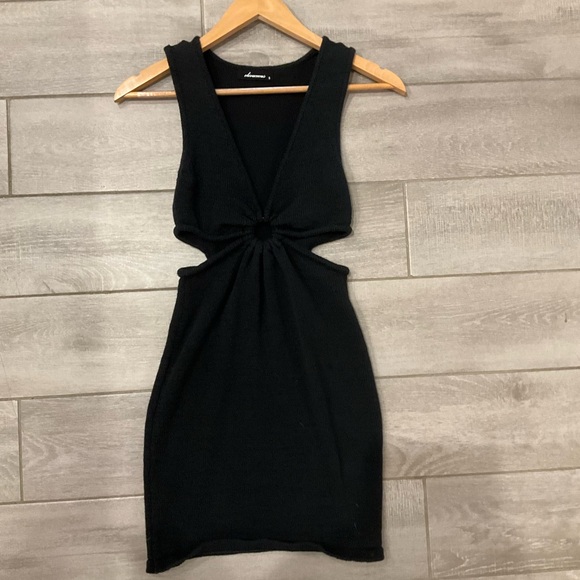 Olivaceous Sweater Cutout Dress - Picture 2 of 4